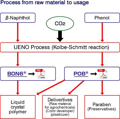 Process from raw material to usage